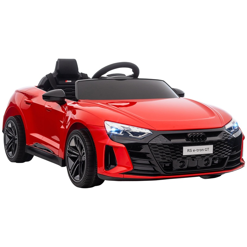 Aosom – Kids Ride On Car, 12V Licensed Audi Rs E-Tron Gt 3.1 Mph Electric Car For Kids, Ride-On Toy For Boys And Girls With Remote Control, 4 Wheels With Suspension, Horn, Music, Lights – Red