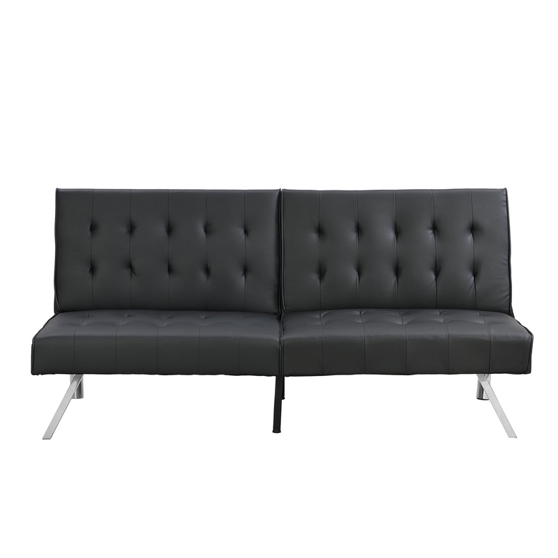 Comfortable Futon Sofa Bed – Black