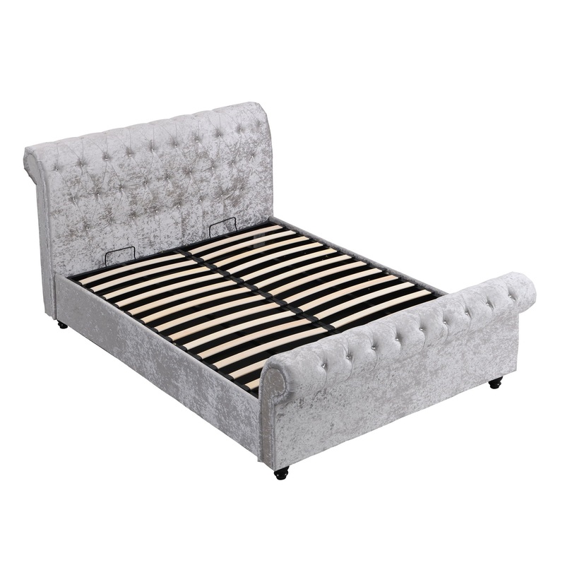 Hartfried – Queen Size Upholstered Storage Bed – Beige