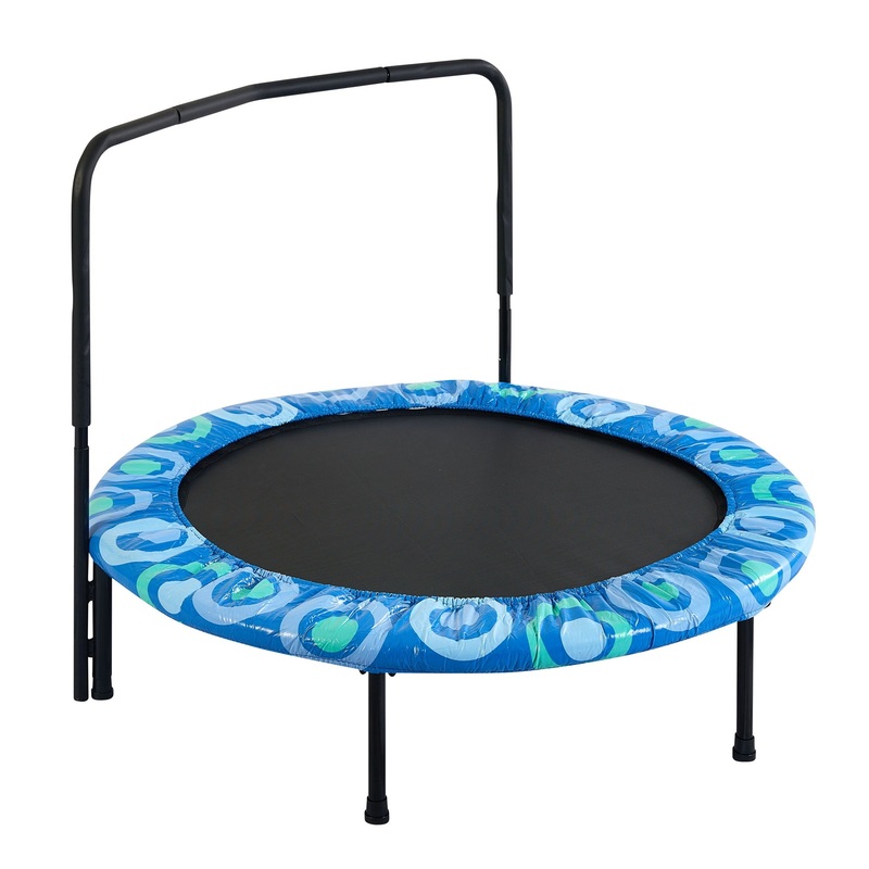 Joy Children’s Trampoline With Handrails For Indoor And Outdoor Fun – Blue