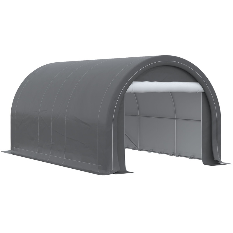 Outsunny – 10′ x 16′ Carport, Heavy Duty Portable Garage Storage Tent With Large Zippered Door, Anti-Uv Pe Canopy Cover For Car, Truck, Boat, Motorcycle, Bike, Garden Tools, Outdoor Work