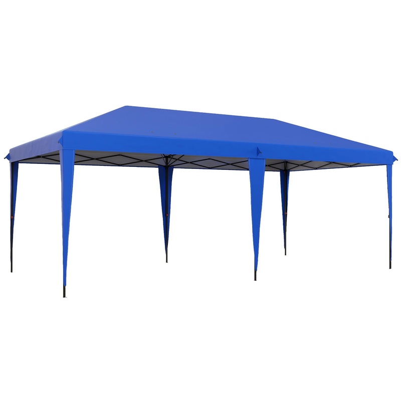 Outsunny – 10′ x 19.2′ Pop Up Canopy Tent, Heavy Duty Tent For Parties, Outdoor Instant Gazebo Sun Shade Shelter With Carry Bag For Catering, Events, Wedding, Backyard Bbq