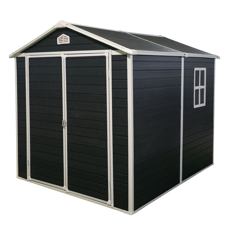 Resin Outdoor Storage Shed Kit Perfect To Store Patio Furniture – Black