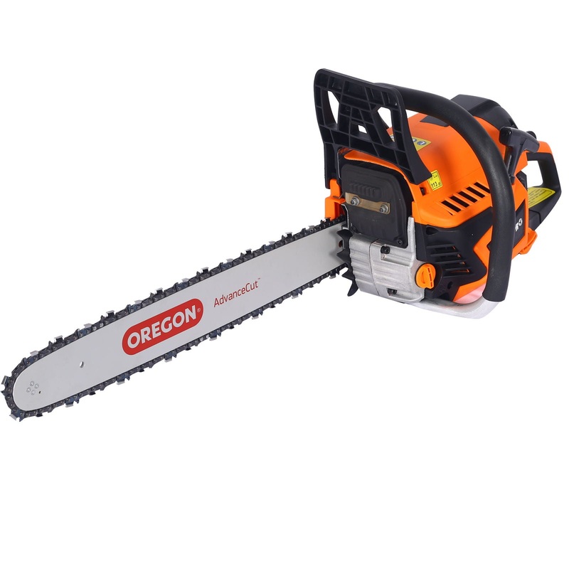 52Cc Gasoline Chainsaw With 20 Oregon Bar And Chain For Wood Cutting Plastic – Orange