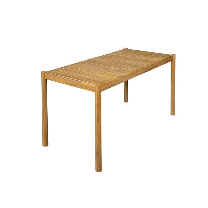 Classic Patio Dining Table, Acacia Wood – Light Teak