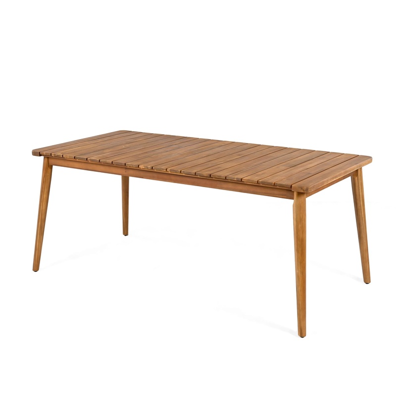 Dining Table 8 Person Outdoor Table, Farmhouse Furniture For Patio, Garden, Backyard – Teak