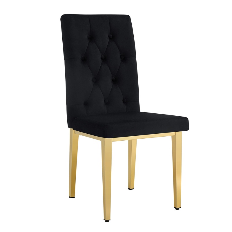 Vintage Style Armless Dining Chairs Set With Grid And Buckle Design