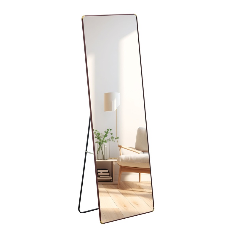 4th Generation Floor Standing Full Length Mirror, Wall Mounted Glass – Transparent