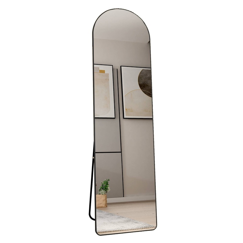 Arched Full Length Mirror With Frame For Bathroom Bedroom ing Store – Black