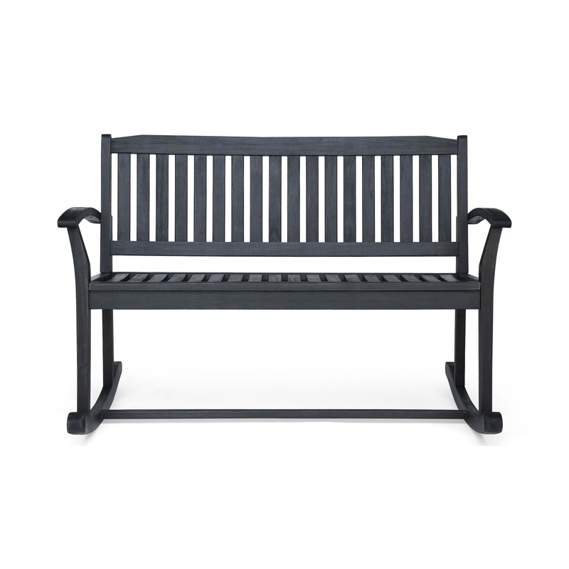 Baxter – Rocking Loveseat – Dark Gray