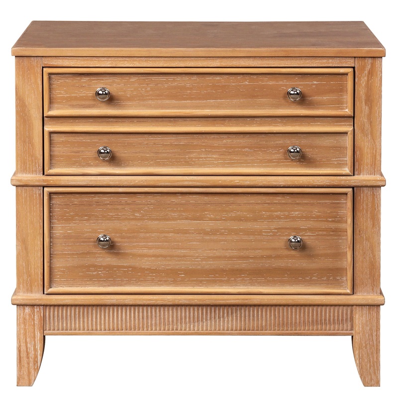 Hazel 3 Drawer Hazel 3 Drawer Side Table For Living Room, Hallway, Entryway – Natural