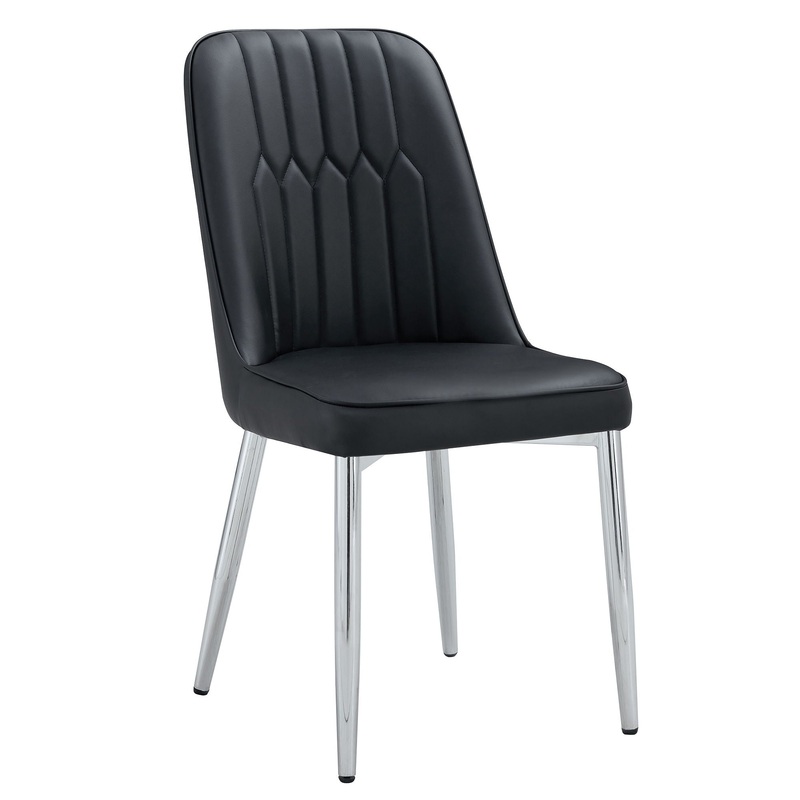 Modern 2 Dining Chairs Wit Metal Legs For Kitchen
