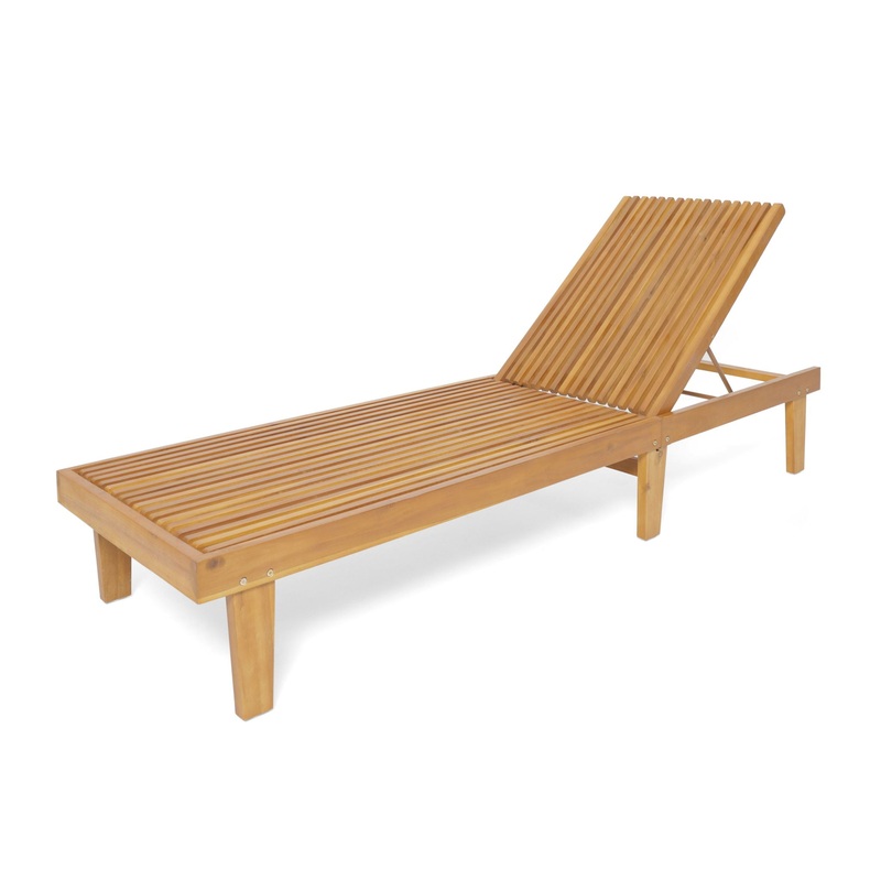 Nadine – Stylish Chaise Lounge Chair – Teak