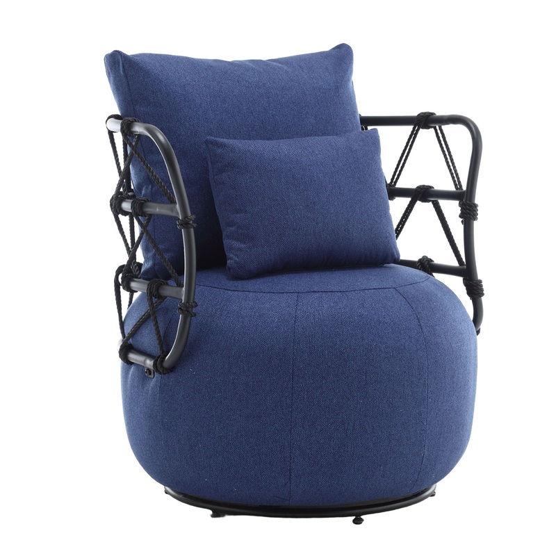Coolmore – Upholstered Tufted Living Room Chair, Accent Chair With Metal Stand