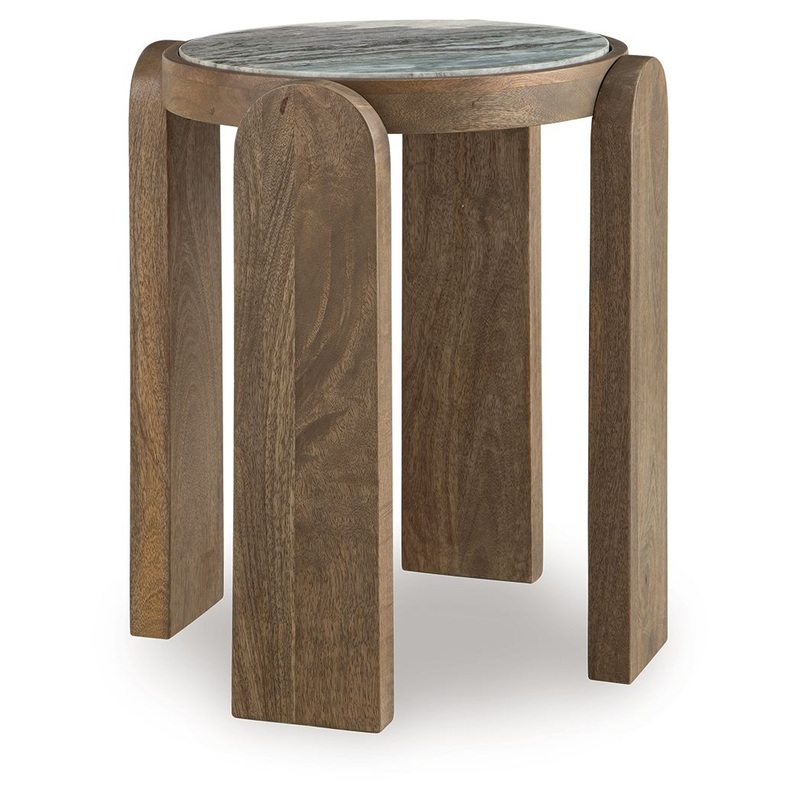 Gavrilley – Gray / White / Brown – Accent Table
