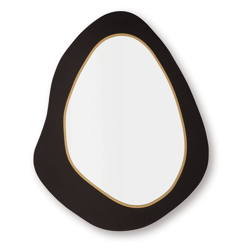 Kierlock – Black / Gold Finish – Accent Mirror