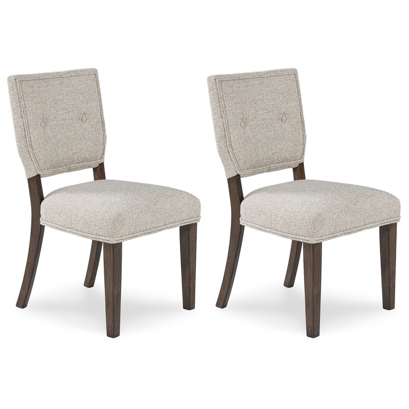 Veramond – Gray / Dark Brown – Dining Upholstered Side Chair (Set of 2)