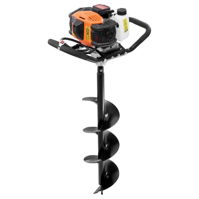 Vevor Gas Post Hole Digger 52Cc 1450W With 8 Drill Bits & Extension Rod Aluminium Alloy – Black