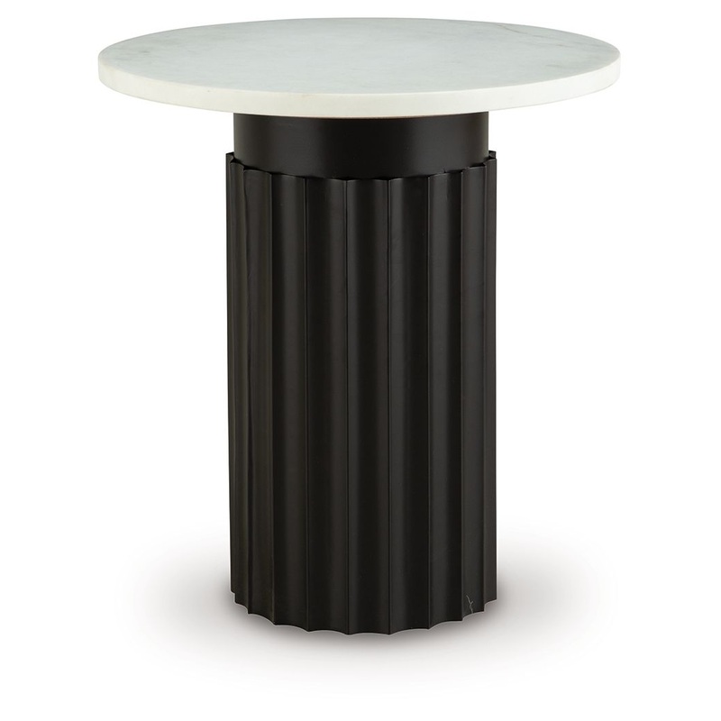 Wainstone – Black / White – Accent Table