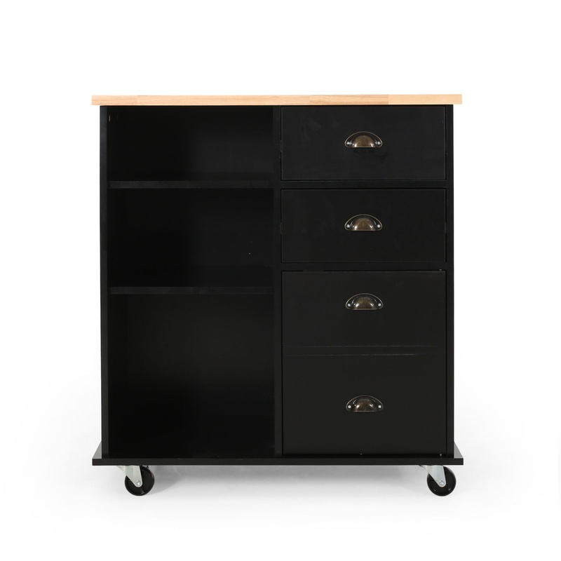 Yohaan – Contemporary Kitchen Cart With Wheels