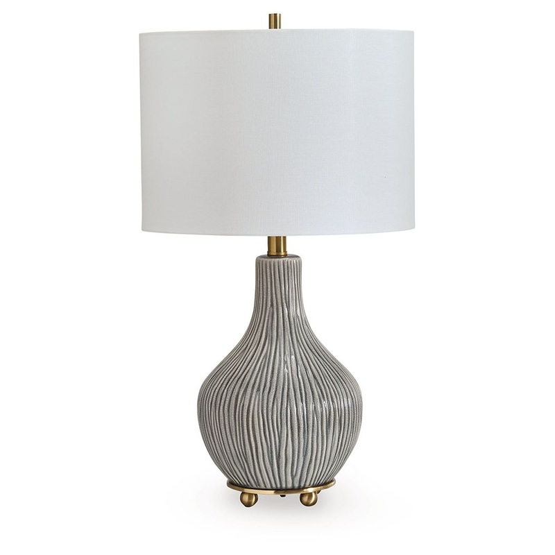 Judlen – Gray / Gold Finish – Ceramic Table Lamp