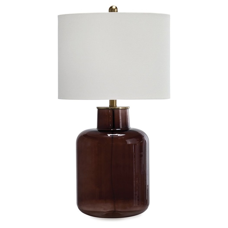 Mette – Brown / Gold Finish – Glass Table Lamp