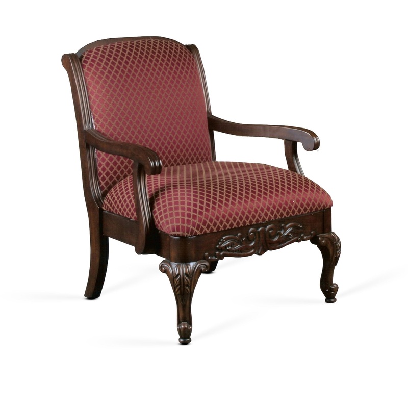 Santiago – Magenta Arm Chair In Jacquard Fabric – Red