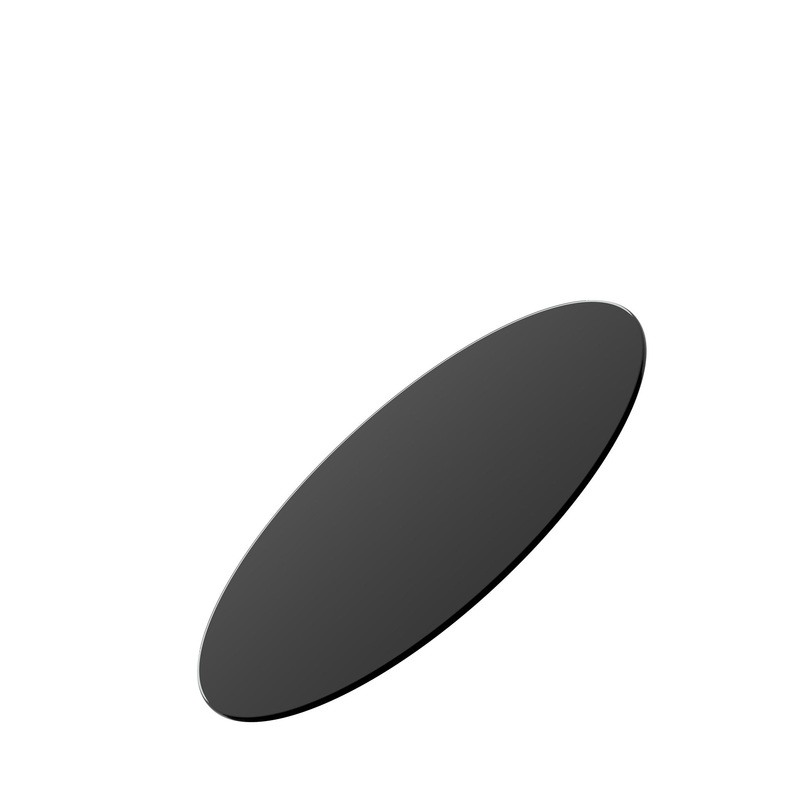 20 Round Tempered Glass Table Top Glass 1 / 4 Thick Round Polished Edge – Black