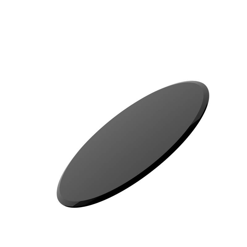 24 Round Tempered Glass Table Top Clear Glass Beveled Polished Edge