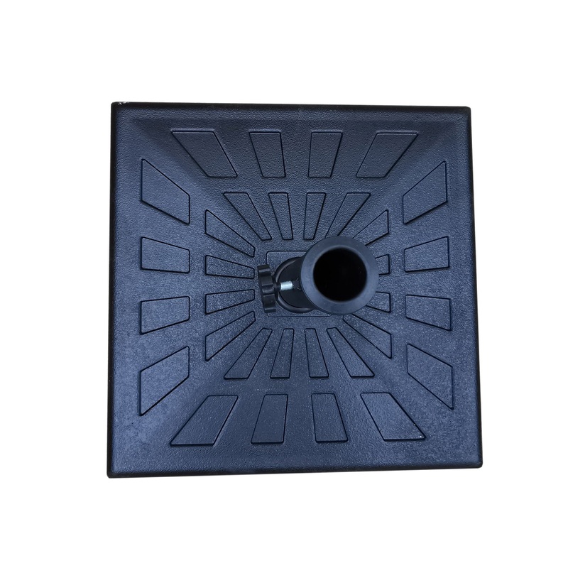 42 Pound Square Resin Umbrella Base – Black