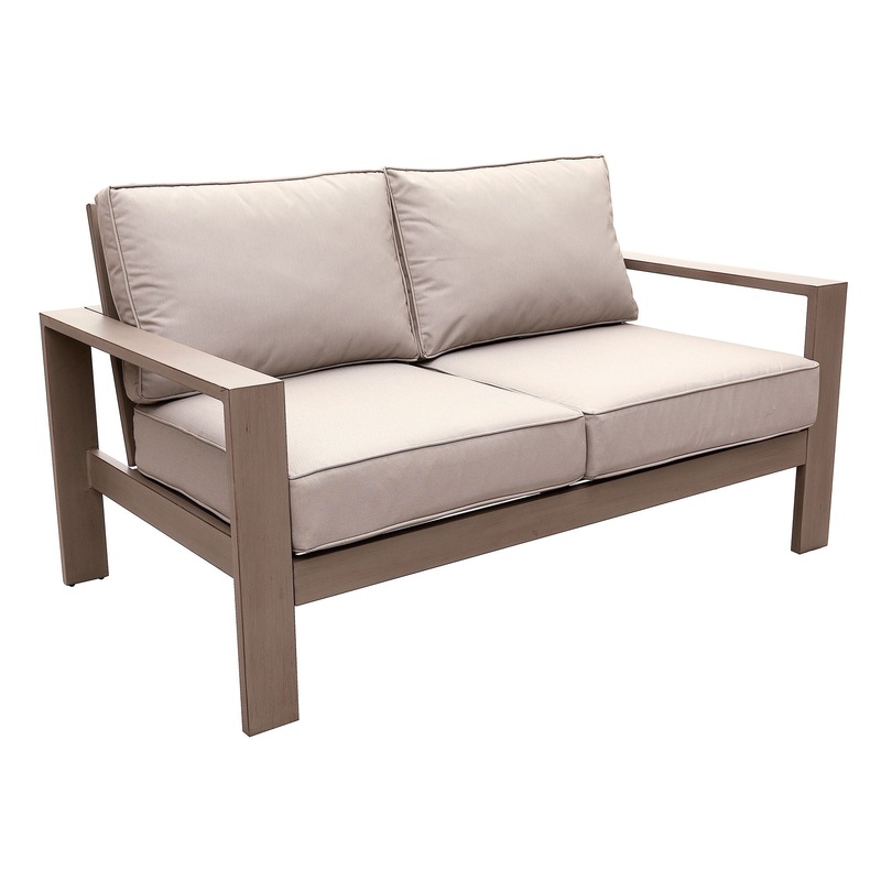 Loveseat, Wood Grained|Light Brown
