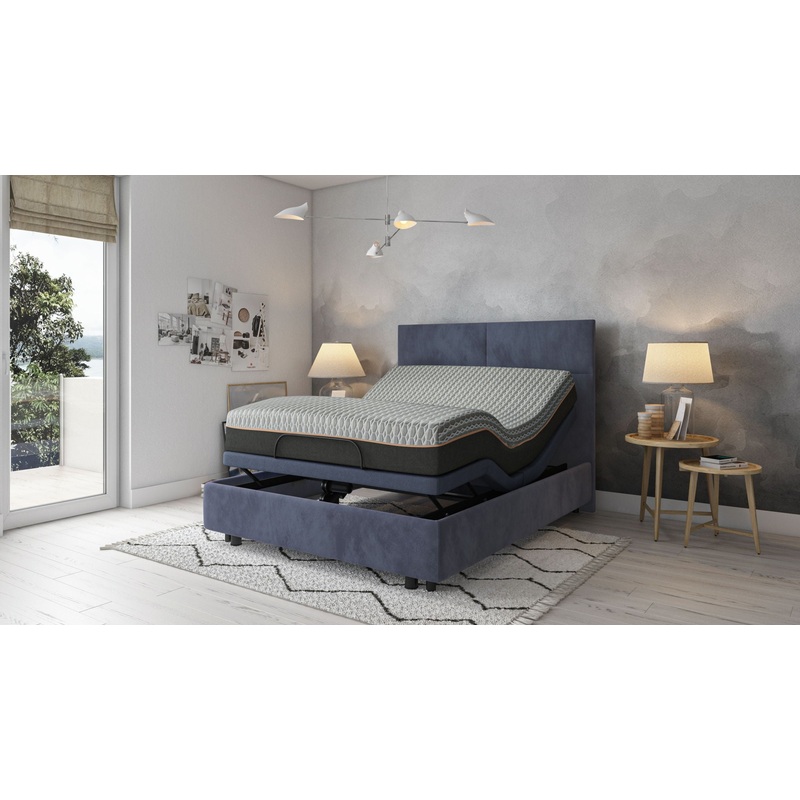 Copper Lux Hybrid – 12 King Mattress With Copper Infused Contouring Memory Comfort Layer and Supportive Coil System – Black / Gray