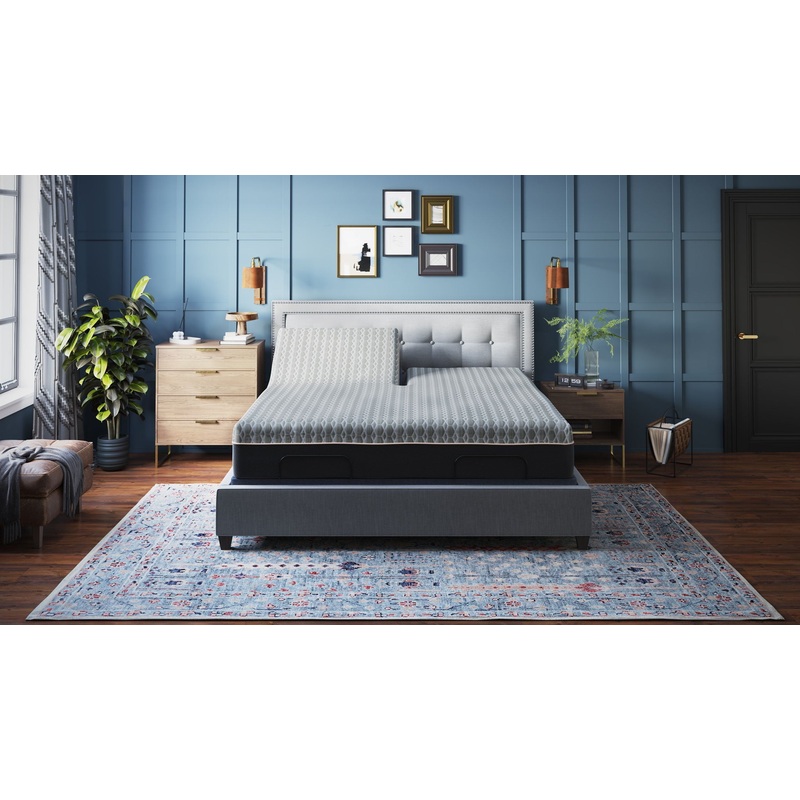 Copper Lux Hybrid – 12 Split Top Queen Mattress With Copper Infused Contouring Memory Comfort Layer And Supportive Coil System – Black / Gray