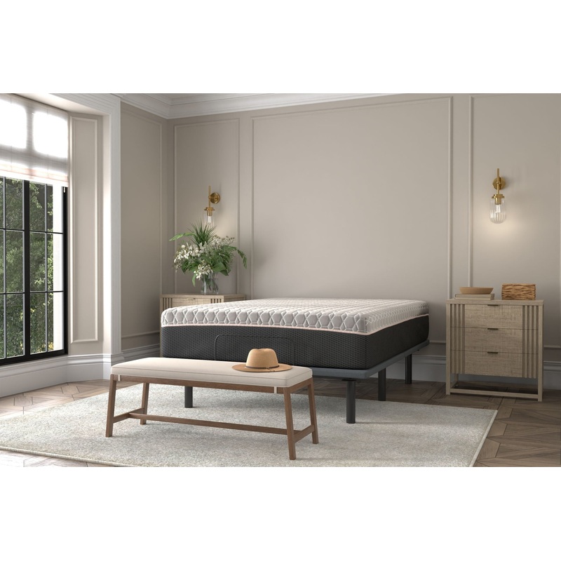 Copper Lux Hybrid – 12 Twin Long Mattress With Copper Infused Contouring Memory Comfort Layer And Supportive Coil System – Black / Gray