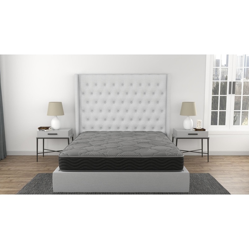 CS Hybrid – 8 Twin Pocket Coil Mattress – Black / Gray