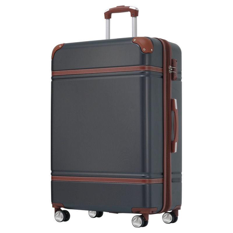 Hardshell Luggage With Tsa Lock, 28 Expandable Lightweight Suitcase With Spinner Wheels, Single Vintage Luggage