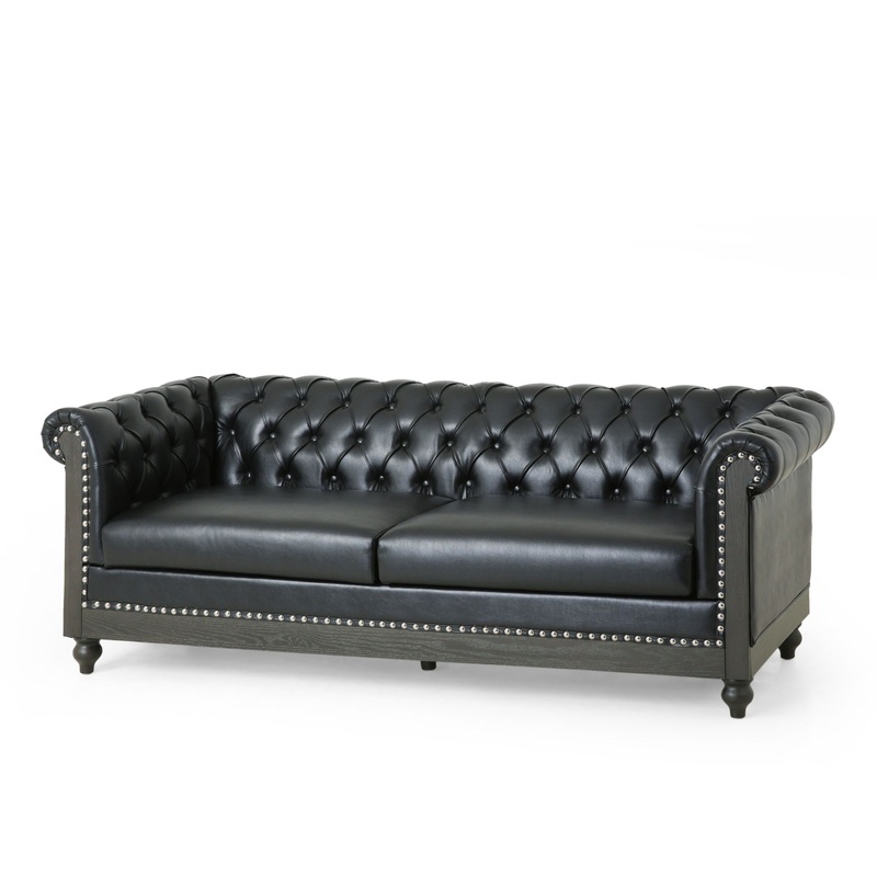 Mirod Comfy – 3-Seat Sofa With Wooden Legs, For Living Room And Study