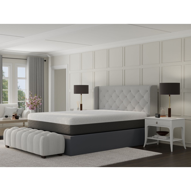 Pur Chill – 12 King Soft Mattress With Phase Change Cooling Fabric – White / Gray