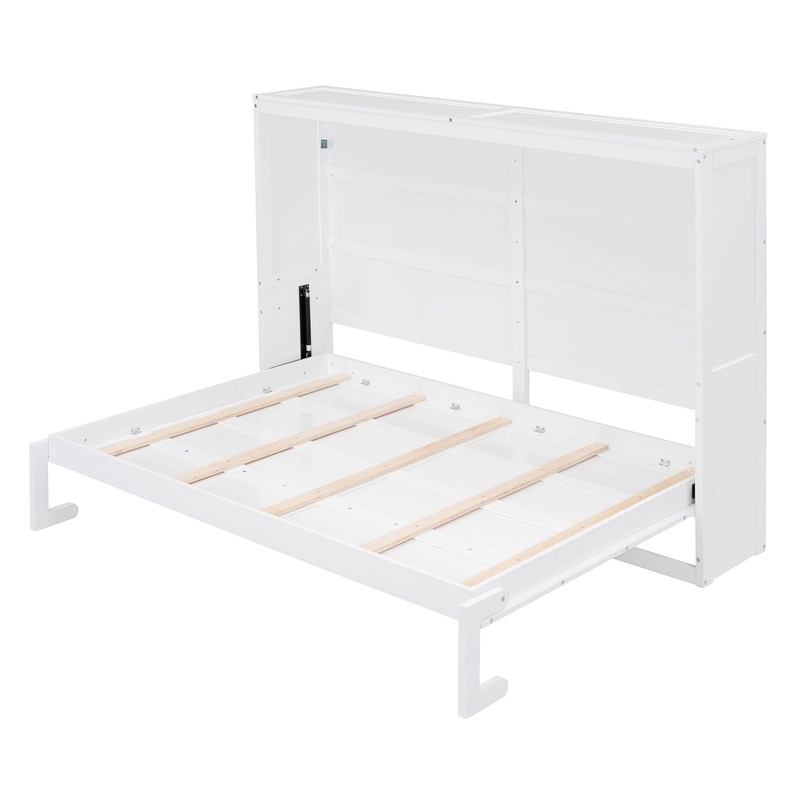 Queen Size Murphy Wall Bed – White