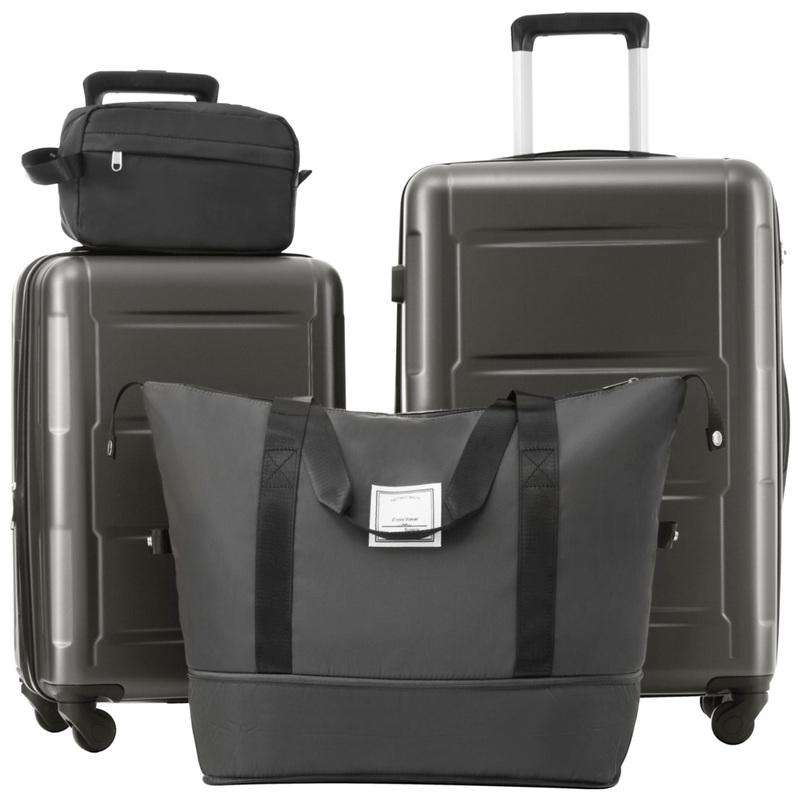 2 Piece Luggage Set With Bags Expanable Spinner Wheels ABS Lightweight Suitcase With Tsa Lock 20 / 24