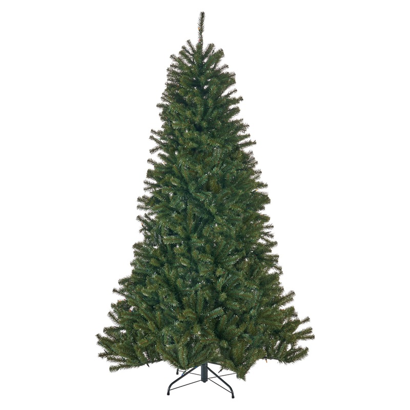 7′ Noble Hinged Christmas Tree With 500 Multilights – Green
