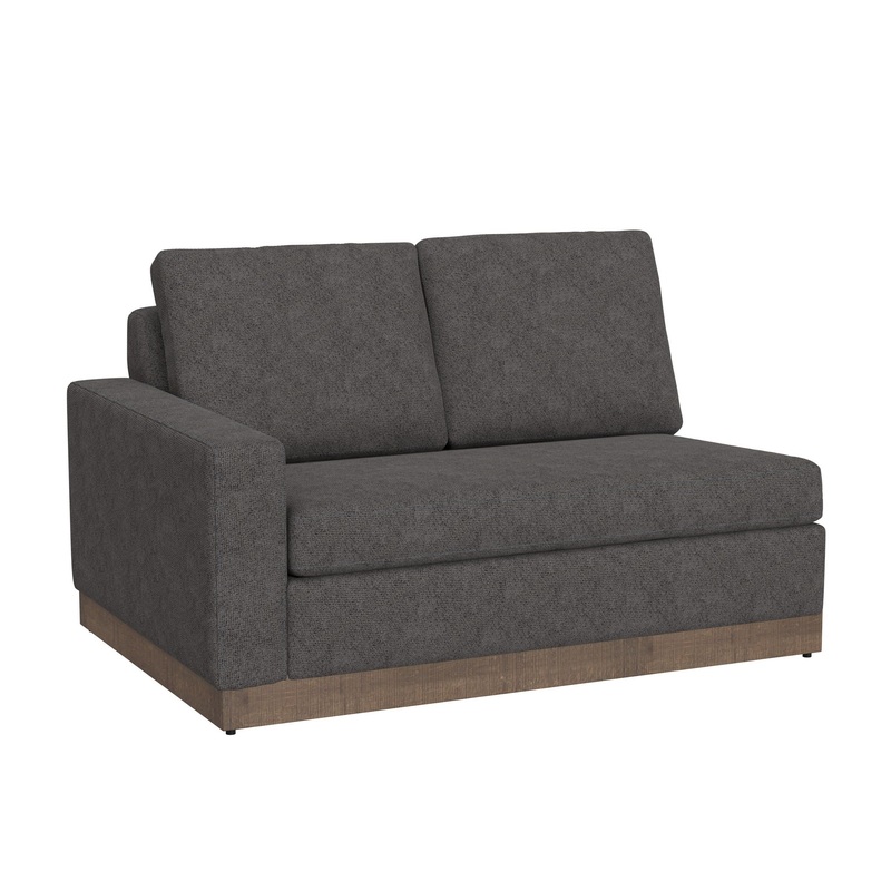 Georgia – Fabric Loveseat|Dark Gray|Beige