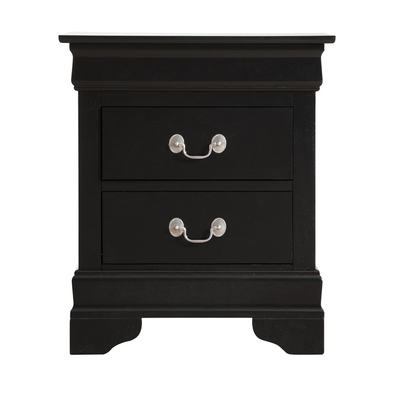 Louis Phillipe – Elegant Nightstand – Black
