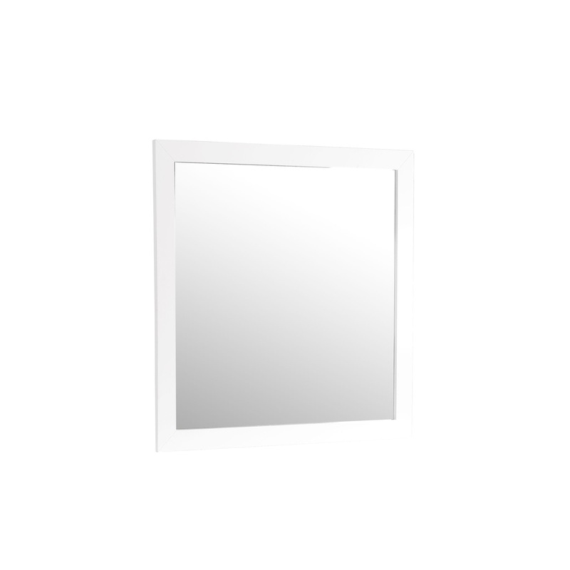 Modern Design Transitional Wall Mirror – White