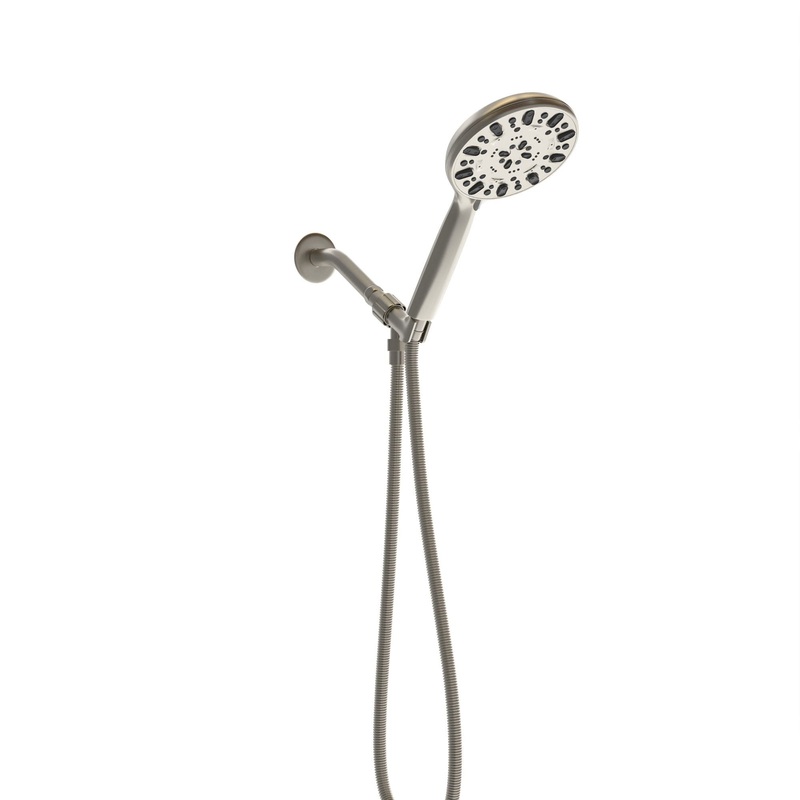 Multi Function Adjustable Hand Shower 7 Function Hand Shower, Wall Mounted – Brushed Nickel