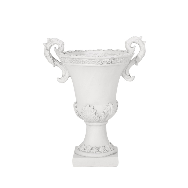 Roman Style Garden Urn Planter – Antique White