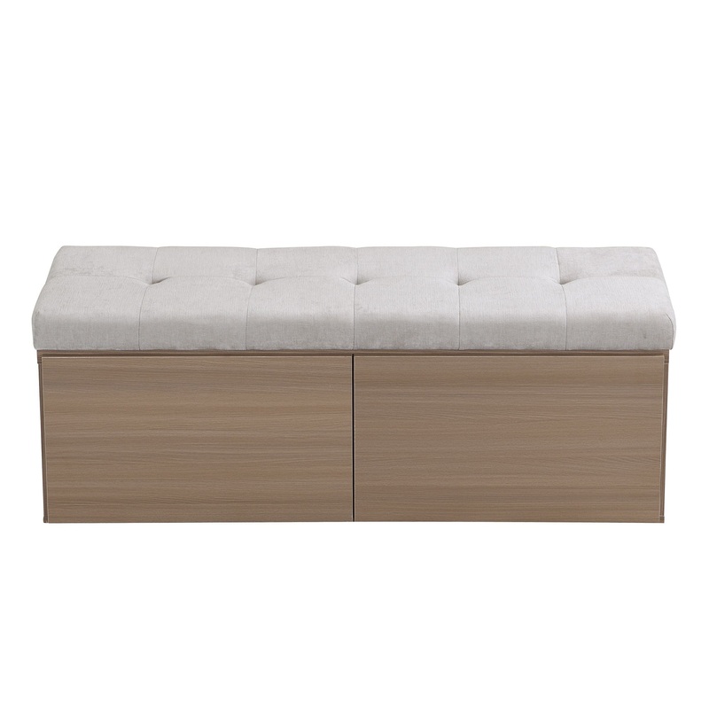Shoe Storage Bench Entryway Shoe Cabinet Storage Ottoman With Padded Seat Cushion And Double Doors For Entryway, Hallway And Bedroom