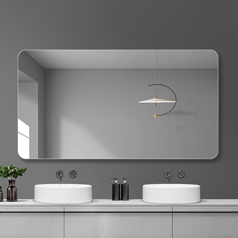 Bathroom Vanity Mirror, Wall Mounted Mirror For Bathroom Anti-Fog Waterproof – Clear