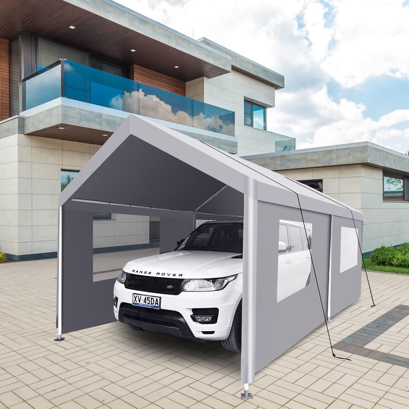Carport, 10×20 Heavy Duty Portable Carport Garage Tent For Outdoor Storage Shelter