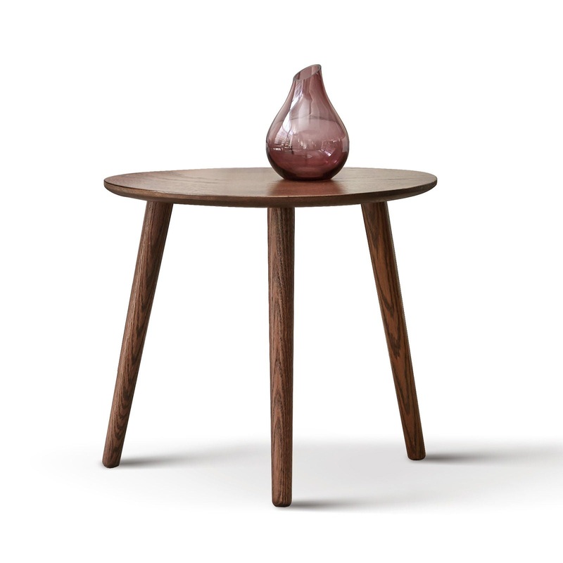 Center Table Low Table 100% Solid Oak Wood Top Plate Desk Pebble Shaped Natural Wooden Coffee Table – Walnut